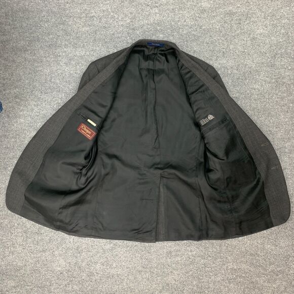 Vintage Ralph Lauren Chaps Blazer Mens 41 Charcoal Wool Two Button Sport Coat - Picture 4 of 13